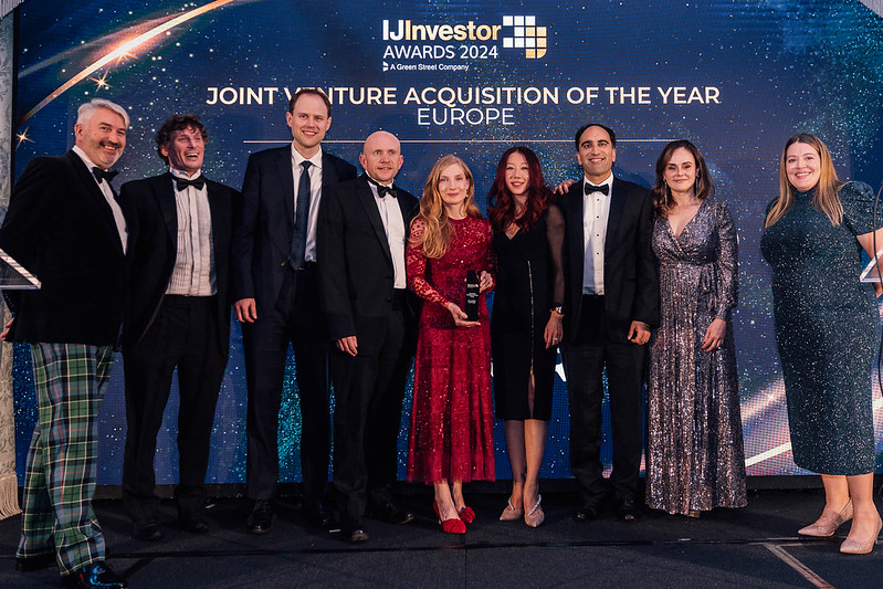 The BSIF and GLIL teams accepting the ‘Joint Venture Acquisition of the Year - Europe’ award